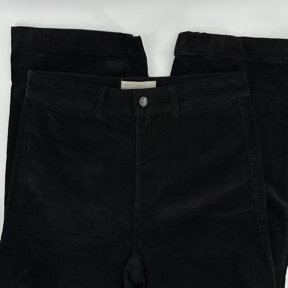 Everlane Baby Cord Relaxed Straight Leg Pant Black High Rise Sze 4 F-BTM-CRD-RLX - Picture 2 of 9